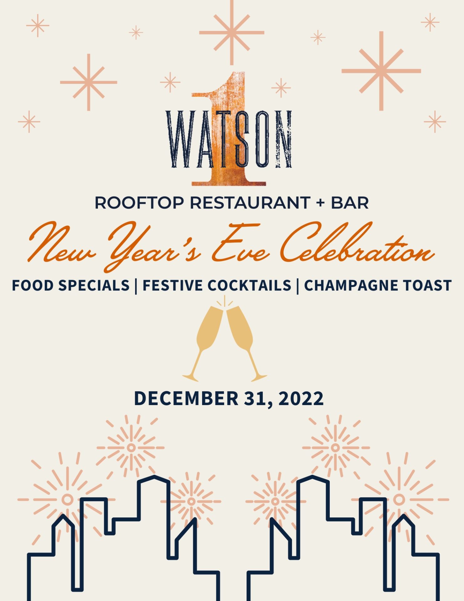 Watson Rooftop restaurant + Bar New Year Eve Celebration